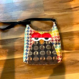 PURSE-OWL 100% HANDMADE BAG. MADE OF FABRIC. LINED. ADJUSTABLE STRAP FREE SHIP🌹